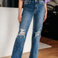 High Rise 90's Straight Jeans in Dark Wash by Judy Blue