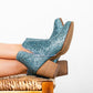 In My Feels Glitter Booties in Blue