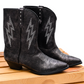 Bowie Metallic Boot in Black