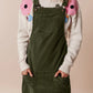 Pocketed Square Neck Wide Strap Overall Dress