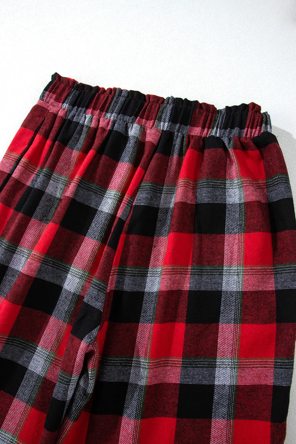 Plaid Long Sleeve Top and Pants Pajama Set