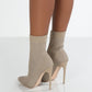 Mesh Sock Style Stiletto Booties