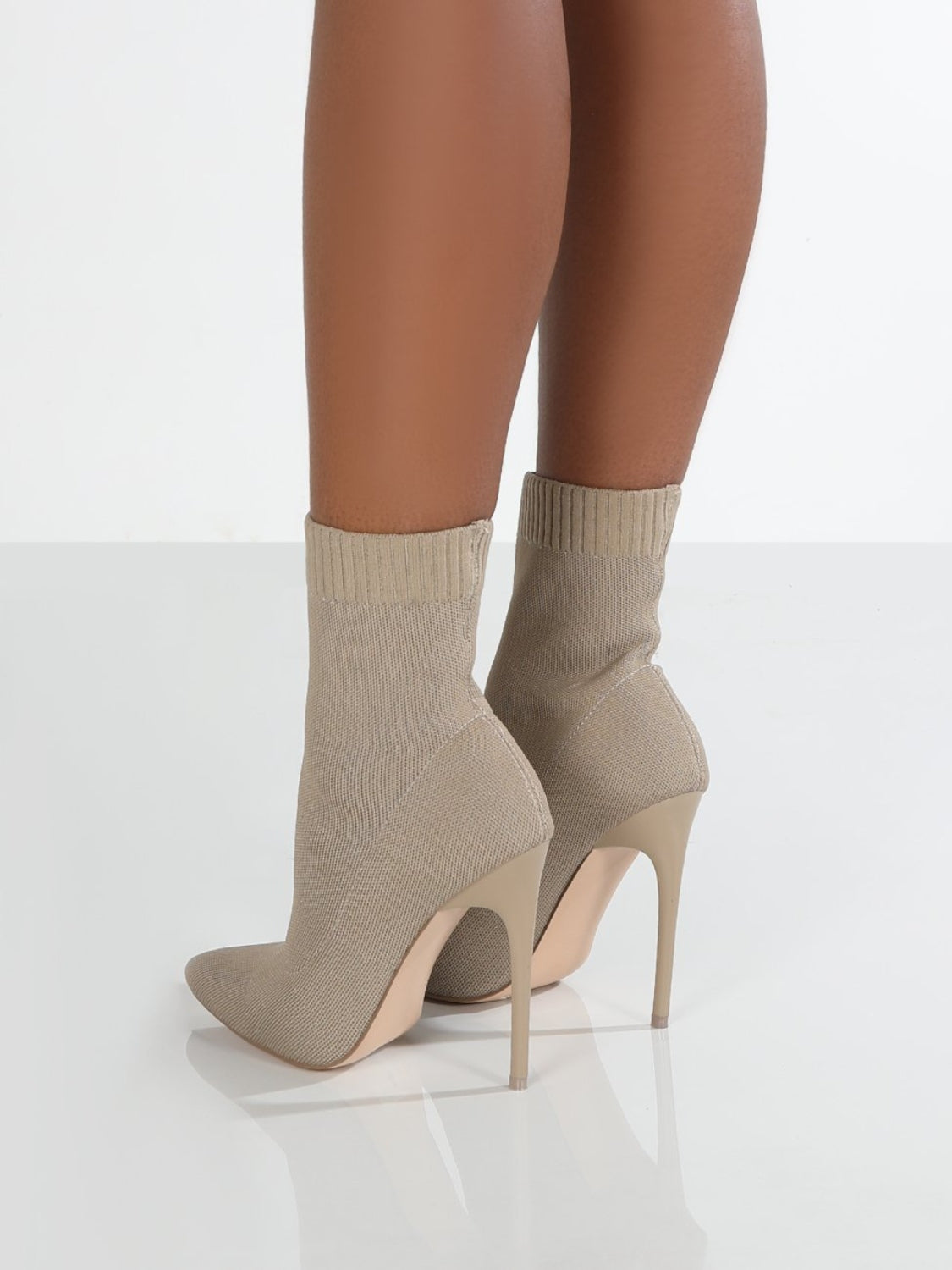 Mesh Sock Style Stiletto Booties