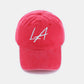Washed Embroidered City Baseball Cap