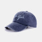 Washed Embroidered City Baseball Cap