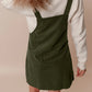Pocketed Square Neck Wide Strap Overall Dress