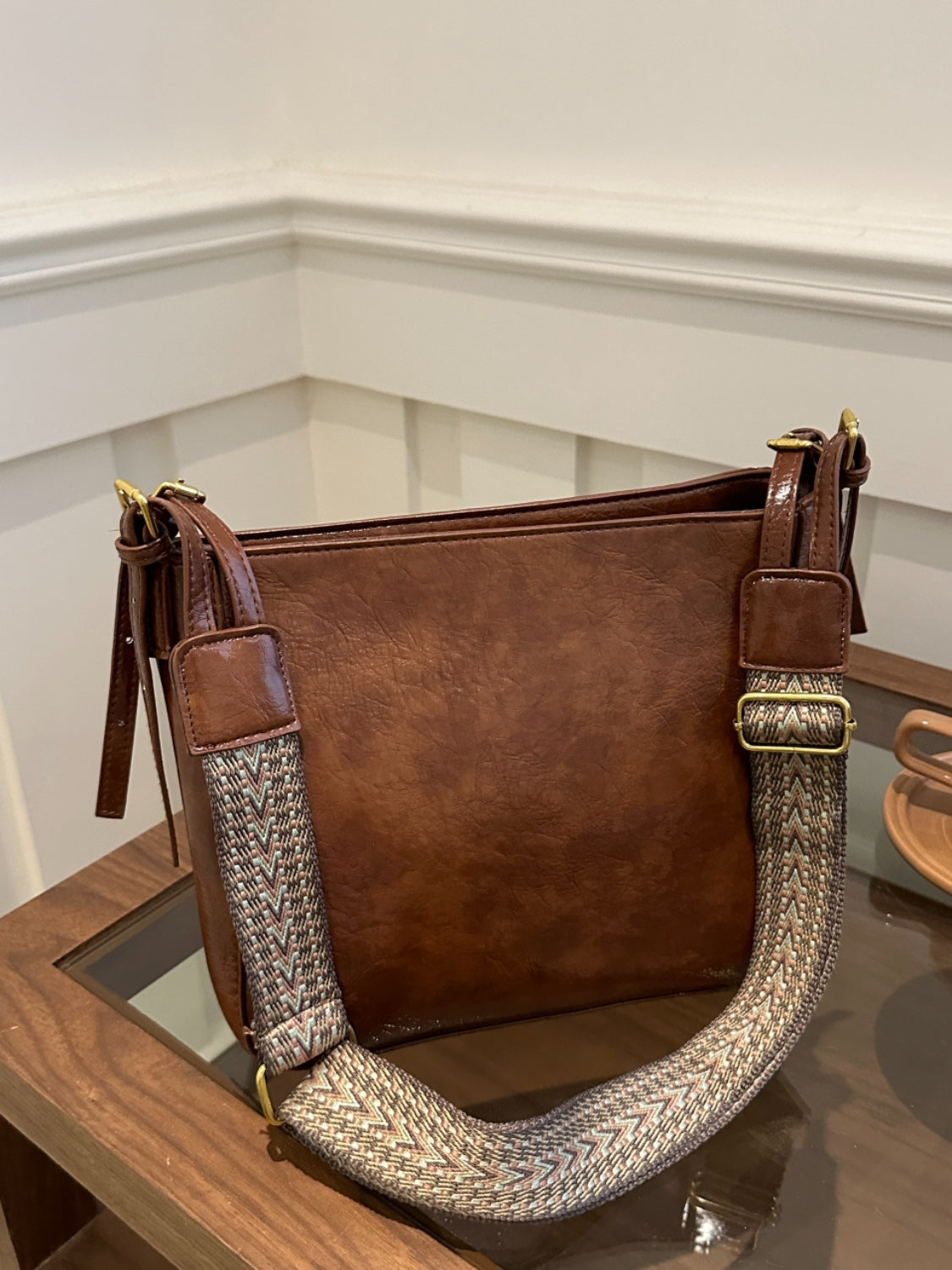 Adjustable Strap Crossbody Bag with Pouch