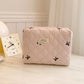 Medium Bow Embroidered Quilted Storage Bag
