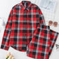 Plaid Long Sleeve Top and Pants Pajama Set