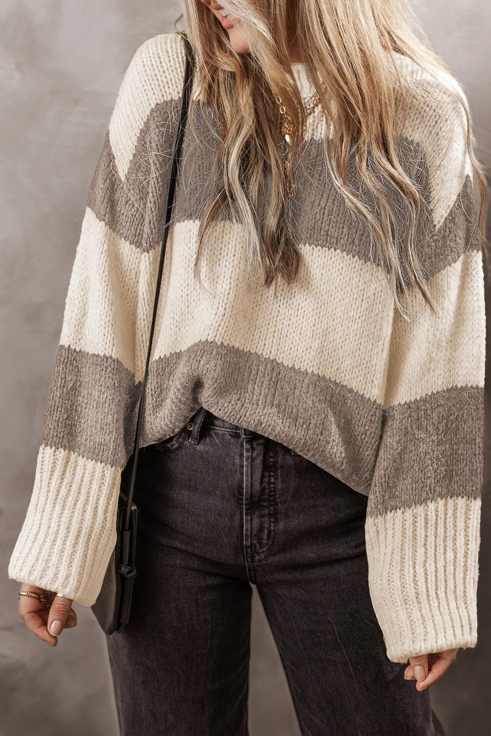 Color Block Striped Sweater