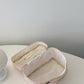 Large Bow Embroidered Quilted Storage Bag with Zip