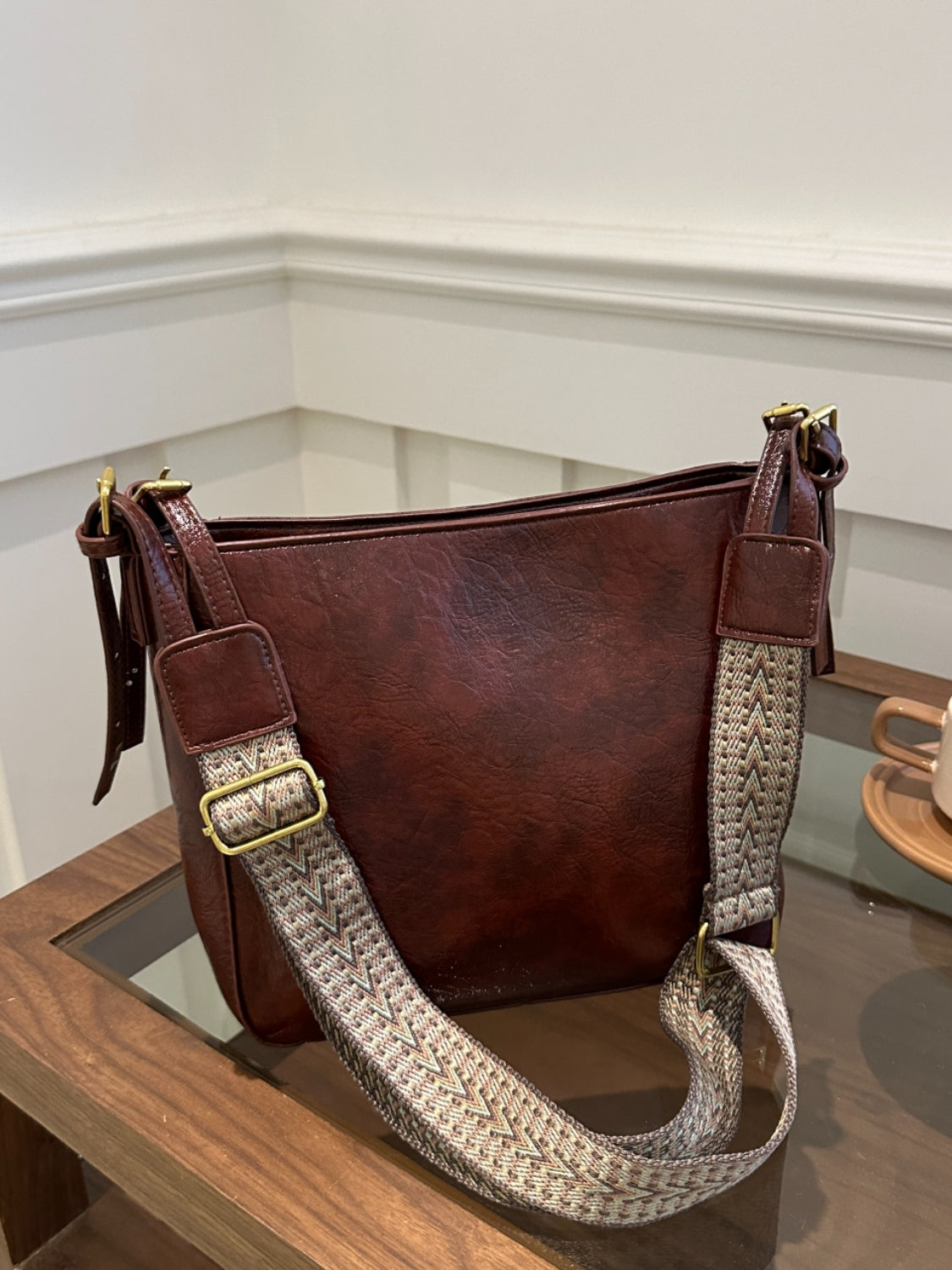 Adjustable Strap Crossbody Bag with Pouch