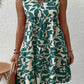 Notched Sleeveless Mini Dress