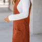 Pocketed Square Neck Wide Strap Overall Dress