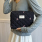 Medium Bow Embroidered Quilted Storage Bag