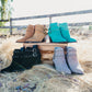 Sarah Leather Ankle Boot in Teal