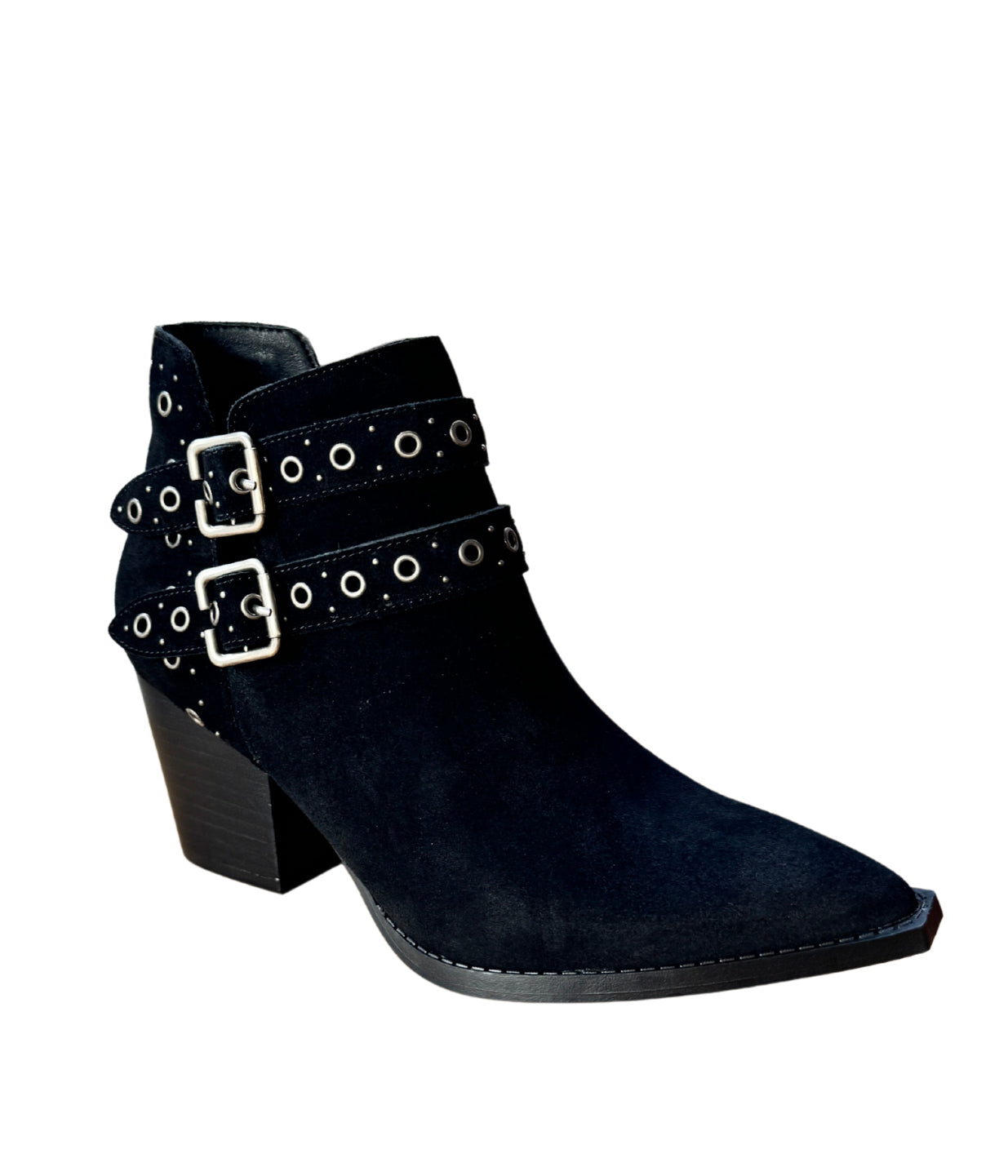 Sarah Leather Ankle Boot in Black