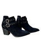 Sarah Leather Ankle Boot in Black