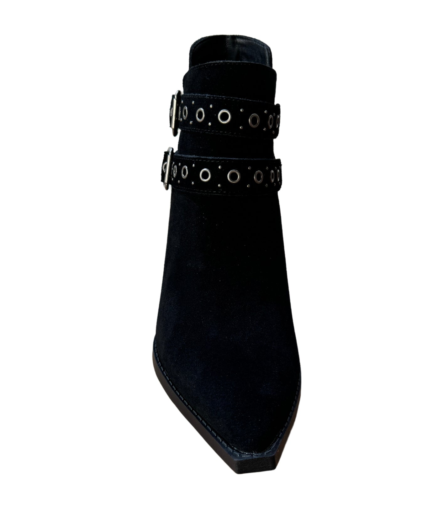 Sarah Leather Ankle Boot in Black