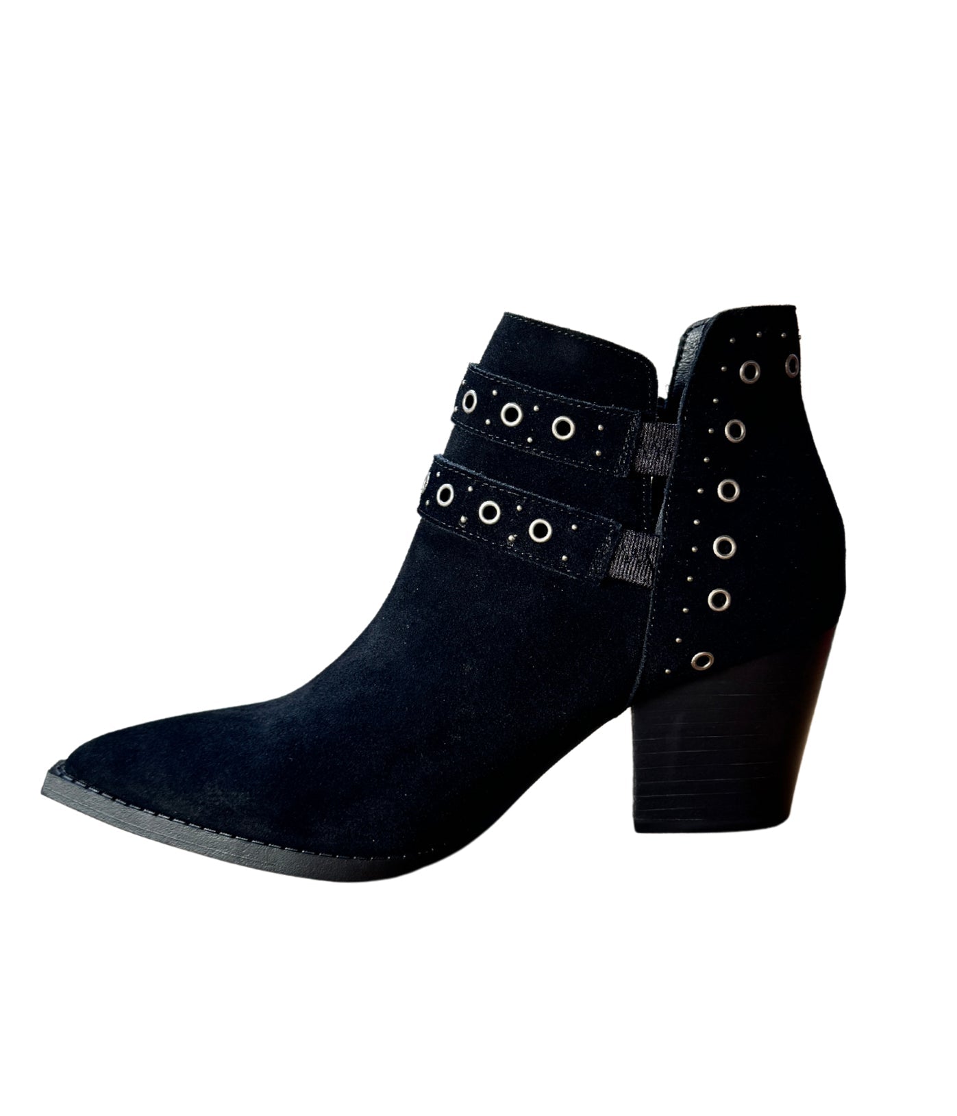 Sarah Leather Ankle Boot in Black