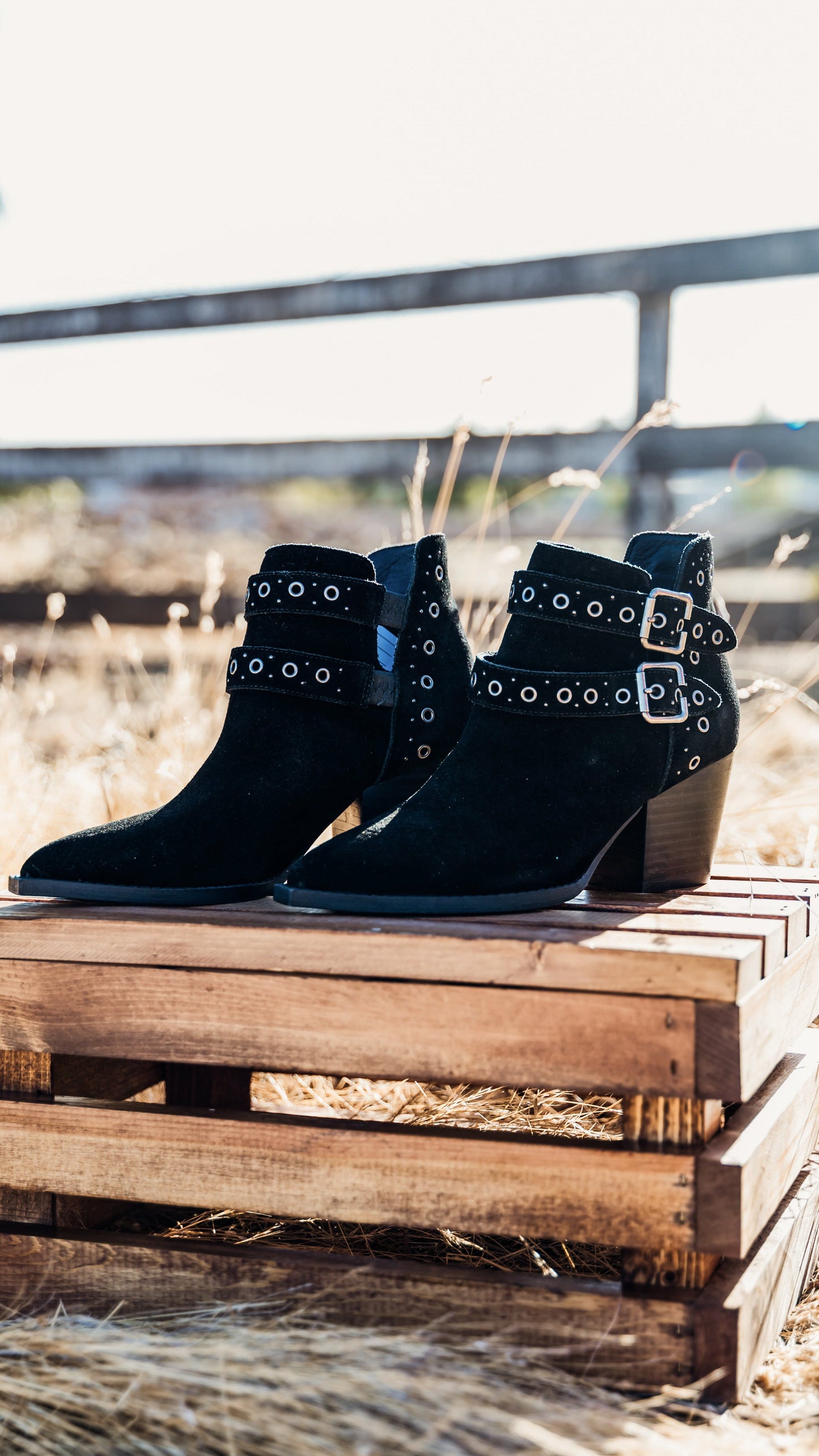 Sarah Leather Ankle Boot in Black