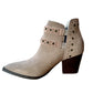 Sarah Leather Ankle Boot in Taupe
