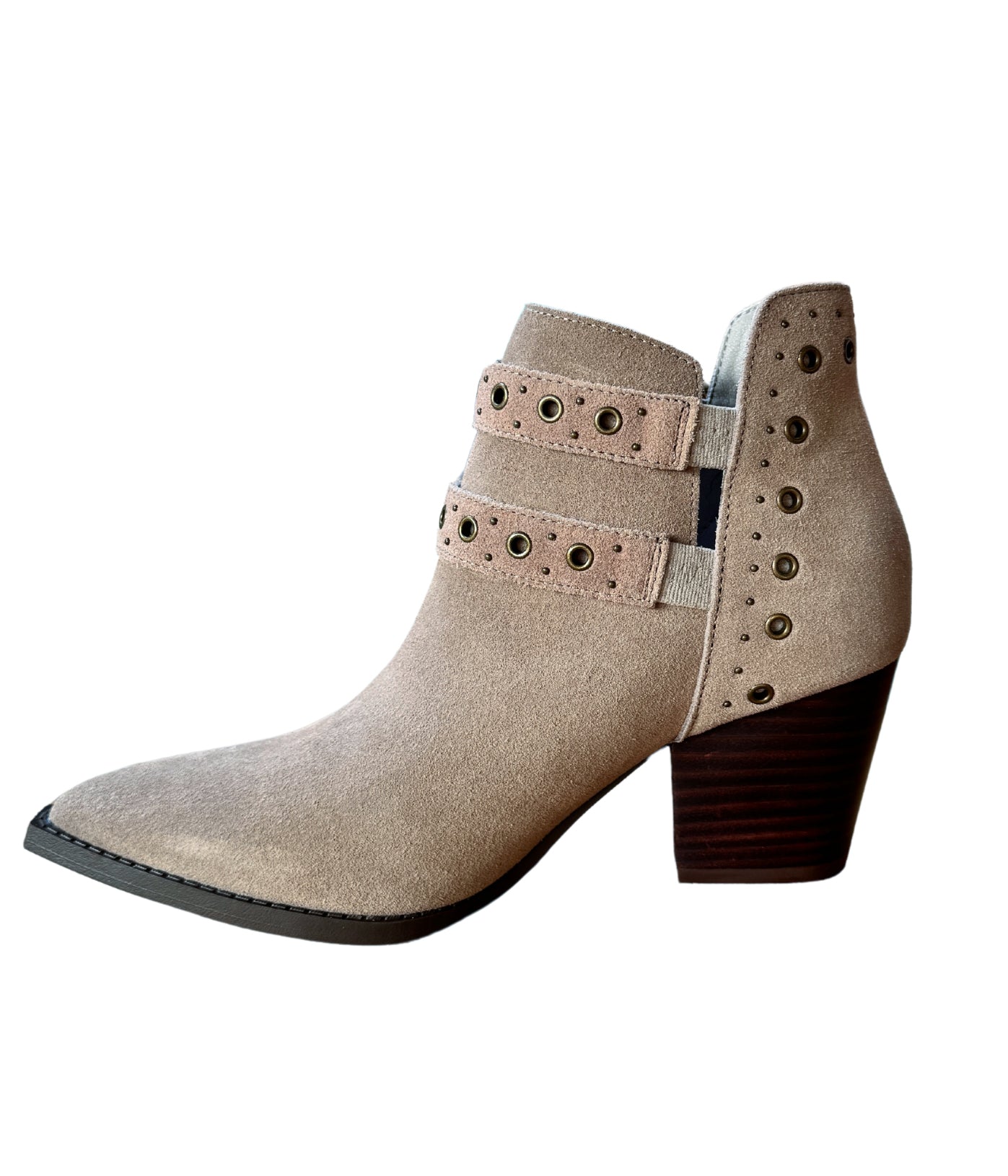 Sarah Leather Ankle Boot in Taupe