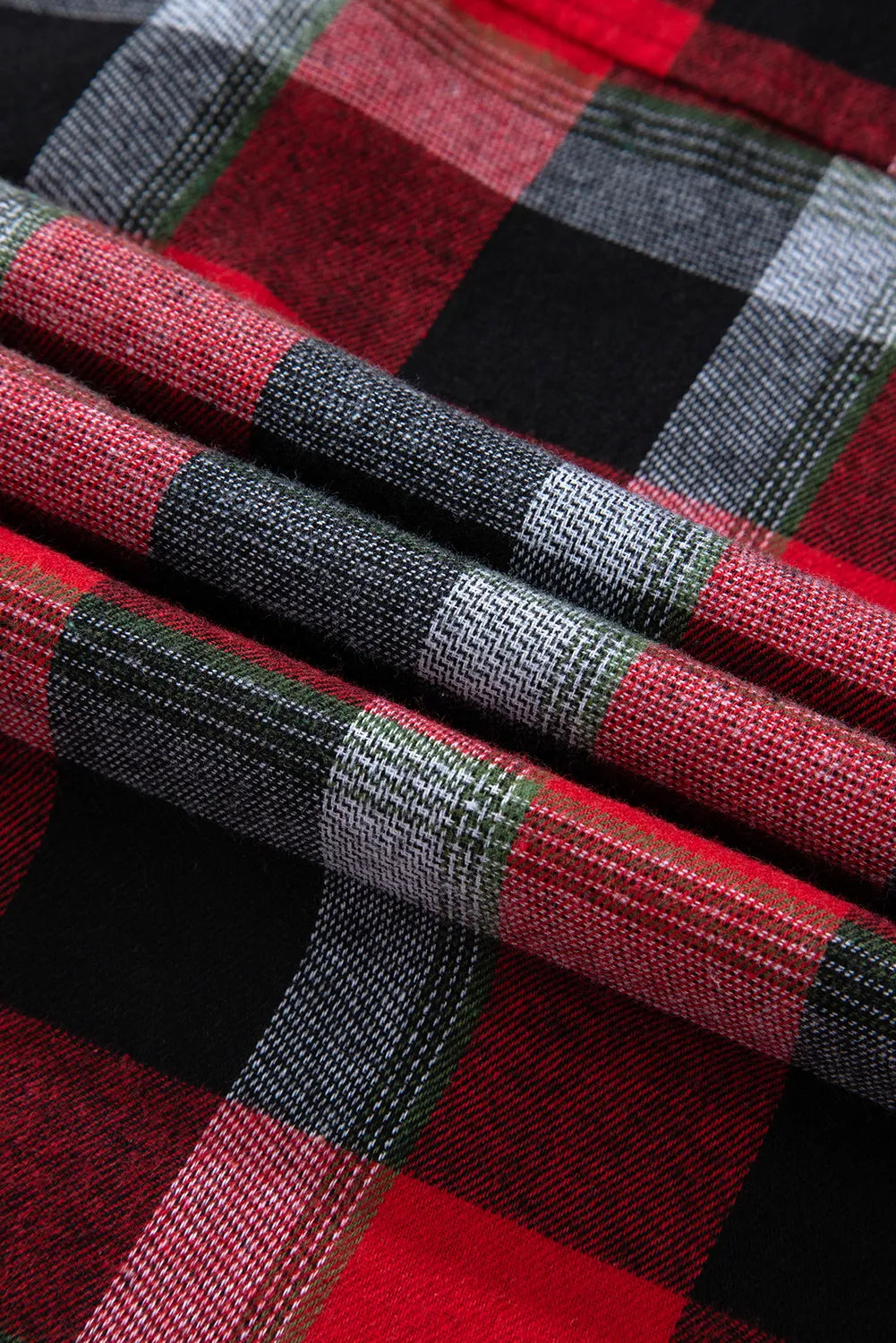 Plaid Long Sleeve Top and Pants Pajama Set