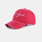 Washed Embroidered City Baseball Cap