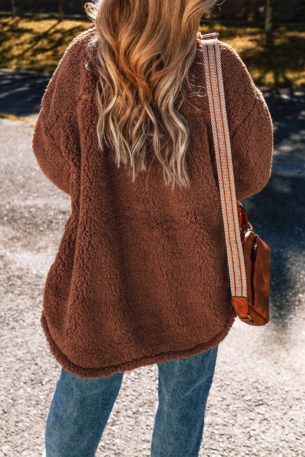 Fuzzy Snap Down Jacket