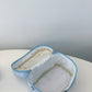 Large Bow Embroidered Quilted Storage Bag with Zip