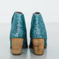 In My Feels Glitter Booties in Blue