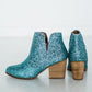 In My Feels Glitter Booties in Blue