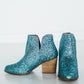 In My Feels Glitter Booties in Blue