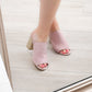 Helena Heeled Sandal in Blush Suede