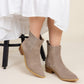 Leonor Suede Ankle Boot in Taupe