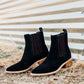Leonor Suede Ankle Boot in Black