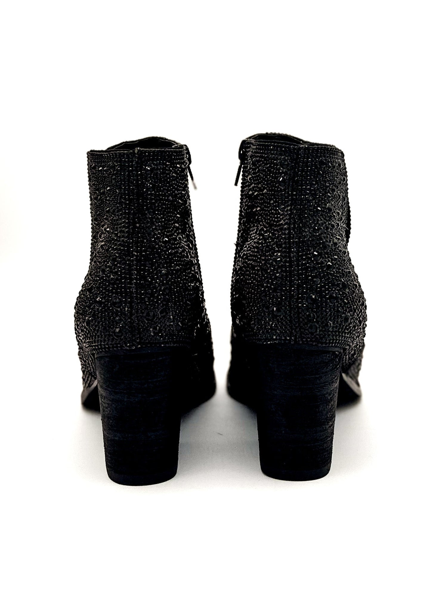 Rhinestone Bootie in Black