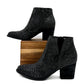 Rhinestone Bootie in Black