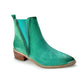 Wylie Suede Ankle Boot in Teal
