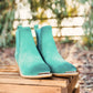 Wylie Suede Ankle Boot in Teal